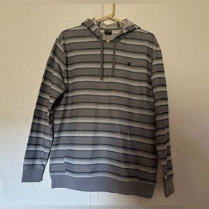 Hurley Gray, Black & blue Striped OG poncho Hoodie S brand NWT